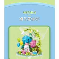 MOYU BLOCK MY87005 87005 non  NGÔN NGỮ BÍ MẬT MỌNG NƯỚC bộ đồ chơi xếp lắp ráp ghép mô hình SUCCULENT SECRET 407 khối