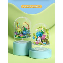 MOYU BLOCK MY87005 87005 non  NGÔN NGỮ BÍ MẬT MỌNG NƯỚC bộ đồ chơi xếp lắp ráp ghép mô hình SUCCULENT SECRET 407 khối