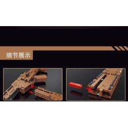 TA GAOLE T2044 2044 non  SÚNG TRƯỜNG TẤN CÔNG SCRAY bộ đồ chơi xếp lắp ráp ghép mô hình Gun SCAR ASSAULT RIFLE 1090 khối