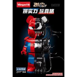 WANGAO 188007 non  GẤU MÁY SPIDER-MAN VENOM 400% bộ đồ chơi xếp lắp ráp ghép mô hình Marvel Super Heroes BEAR ROBOT Siêu Anh Hùng Marvel
