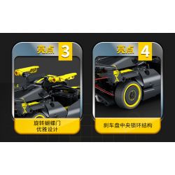 SEMBO 715300 non  CƠN LỐC BUGATTI tỷ lệ 1:18 bộ đồ chơi xếp lắp ráp ghép mô hình  BUGATTI BOLIDE Kỹ Thuật Công Nghệ Cao Mô Hình Phương Tiện 452 khối
