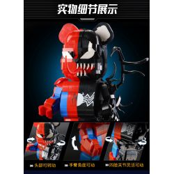 WANGAO 188007 non  GẤU MÁY SPIDER-MAN VENOM 400% bộ đồ chơi xếp lắp ráp ghép mô hình Marvel Super Heroes BEAR ROBOT Siêu Anh Hùng Marvel