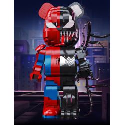 WANGAO 188007 non  GẤU MÁY SPIDER-MAN VENOM 400% bộ đồ chơi xếp lắp ráp ghép mô hình Marvel Super Heroes BEAR ROBOT Siêu Anh Hùng Marvel