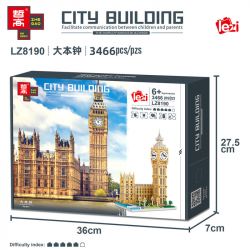 FUN IMAGINATION LZ8190 8190 non  ĐỒNG HỒ LỚN bộ đồ chơi xếp lắp ráp ghép mô hình Buildings 3466 khối