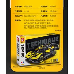 SEMBO 715300 non  CƠN LỐC BUGATTI tỷ lệ 1:18 bộ đồ chơi xếp lắp ráp ghép mô hình  BUGATTI BOLIDE Kỹ Thuật Công Nghệ Cao Mô Hình Phương Tiện 452 khối