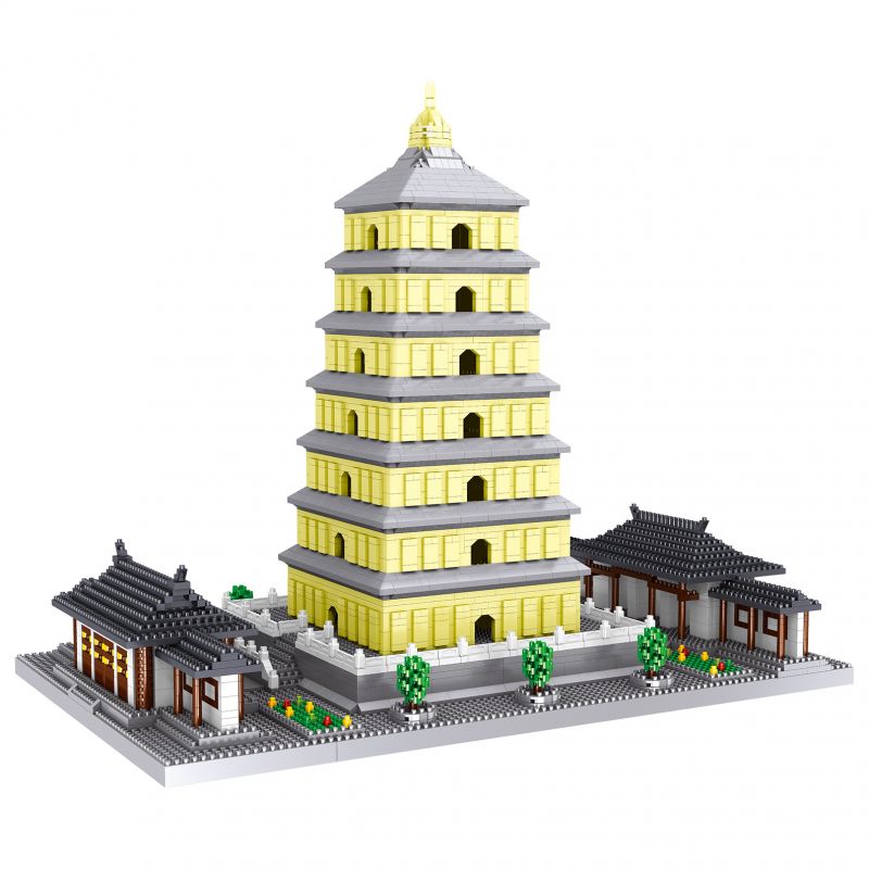 FUN IMAGINATION LZ8185 8185 non  CHÙA NGỖNG LỚN THIỂM TÂY AN bộ đồ chơi xếp lắp ráp ghép mô hình Buildings 4925 khối