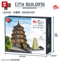 FUN IMAGINATION LZ8185 8185 non  CHÙA NGỖNG LỚN THIỂM TÂY AN bộ đồ chơi xếp lắp ráp ghép mô hình Buildings 4925 khối