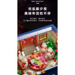 MICHELLE ICE CITY XWZB-22026 22026 XWZB22026 non  VUA TUYẾT CHÚC MỪNG NĂM MỚI bộ đồ chơi xếp lắp ráp ghép mô hình Chinese Traditional Festivals Lễ Hội Cổ Truyền