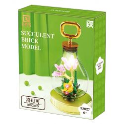 QIZHILE 92027 non  XƯA bộ đồ chơi xếp lắp ráp ghép mô hình SUCCULENT BRICK MODEL ROCOCO 112 khối