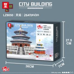 FUN IMAGINATION LZ8050 8050 non  NGÔI ĐỀN TUYẾT CỦA THIÊN ĐƯỜNG bộ đồ chơi xếp lắp ráp ghép mô hình Buildings TEMPLE OF HEAVEN 2641 khối