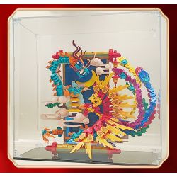LINOOS LN7042 7042 non  RỒNG VÀ PHƯỢNG bộ đồ chơi xếp lắp ráp ghép mô hình Chinese Traditional Festivals Lễ Hội Cổ Truyền 1520 khối