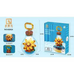 QIZHILE 92024 non  MÙA HÈ bộ đồ chơi xếp lắp ráp ghép mô hình SUCCULENT BRICK MODEL SUMMER 115 khối