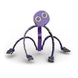 RENZAIMA 759 non  NGƯỜI BẠN MÀU TÍM bộ đồ chơi xếp lắp ráp ghép mô hình Rainbow  PURPLE FRIEND 309 khối