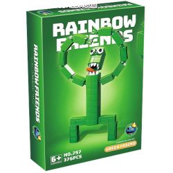 RENZAIMA 757 non  NGƯỜI BẠN XANH bộ đồ chơi xếp lắp ráp ghép mô hình Rainbow  GREEN FRIEND 376 khối