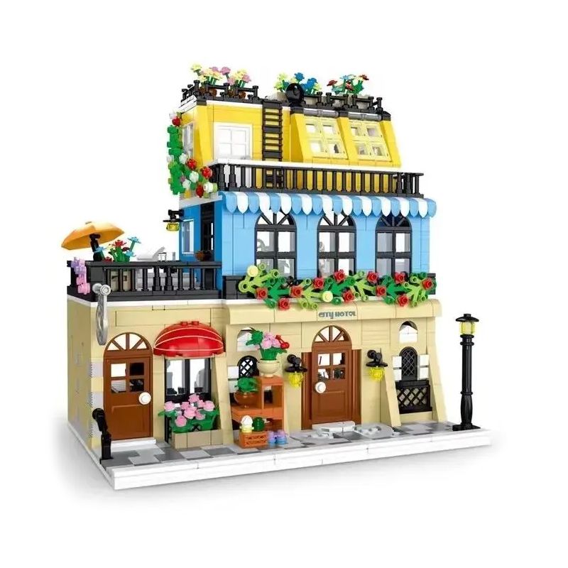 MorkModel 20115 Mork Model 20115 non  KHÁCH SẠN THÀNH PHỐ bộ đồ chơi xếp lắp ráp ghép mô hình City CITY HOTEL BLOCK MODULE 1464 khối