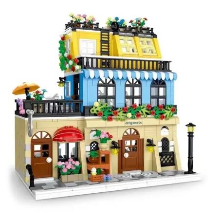 MorkModel 20115 Mork Model 20115 non  KHÁCH SẠN THÀNH PHỐ bộ đồ chơi xếp lắp ráp ghép mô hình City CITY HOTEL BLOCK MODULE 1464 khối