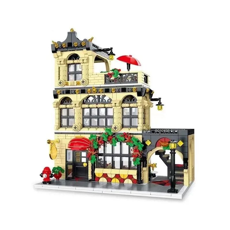 MorkModel 20114 Mork Model 20114 non  NHÀ HÀNG TÂY THÀNH THỊ bộ đồ chơi xếp lắp ráp ghép mô hình City CITY RESTAURANT BLOCK MODULE Thành Phố 1489 khối