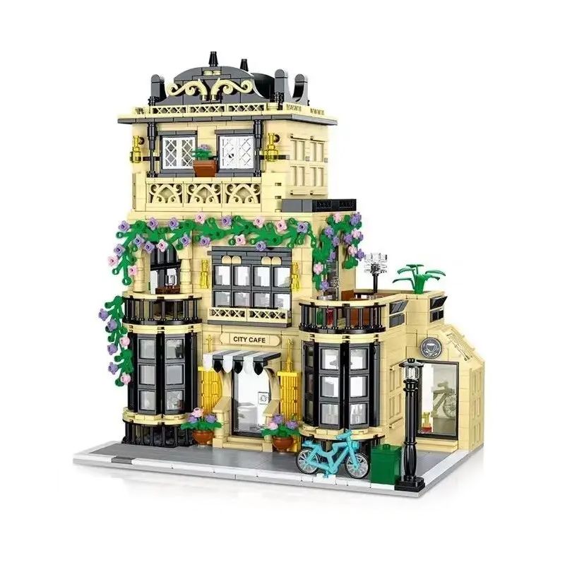 MorkModel 20113 Mork Model 20113 non  QUÁN CÀ PHÊ THÀNH PHỐ bộ đồ chơi xếp lắp ráp ghép mô hình City CITY CAFE BLOCK MODULE 1443 khối
