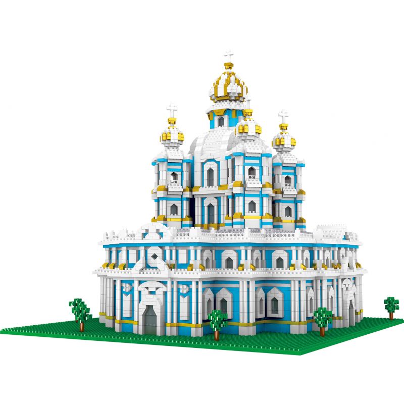 FUN IMAGINATION LZ8042 8042 non  NHÀ THỜ SMOLNY ??? ST PETERSBURG bộ đồ chơi xếp lắp ráp ghép mô hình Buildings SMOLNY MONASTERY 3737 khối
