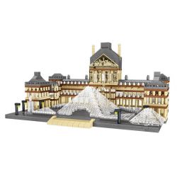 FUN IMAGINATION LZ8040 8040 non  BẢO TÀNG LOUVRE bộ đồ chơi xếp lắp ráp ghép mô hình Buildings 3377 khối