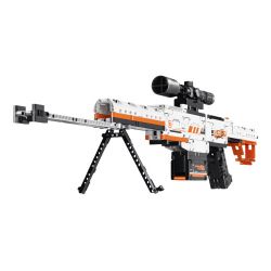 GUDI 70004 non  SÚNG BẮN TỈA BARRETT bộ đồ chơi xếp lắp ráp ghép mô hình 692 khối