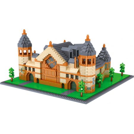 FUN IMAGINATION LZ8038 8038 non  TRƯỜNG ĐẠI HỌC PRINCETON bộ đồ chơi xếp lắp ráp ghép mô hình Buildings PRINCETON UNIVERSITY 2447 khối