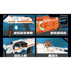 GUDI 70002 non  SÚNG TRƯỜNG TỰ ĐỘNG AK47 bộ đồ chơi xếp lắp ráp ghép mô hình 533 khối