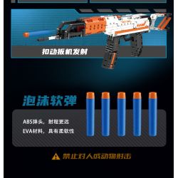 GUDI 70002 non  SÚNG TRƯỜNG TỰ ĐỘNG AK47 bộ đồ chơi xếp lắp ráp ghép mô hình 533 khối