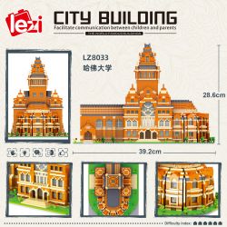 FUN IMAGINATION LZ8033 8033 non  ĐẠI HỌC HARVARD bộ đồ chơi xếp lắp ráp ghép mô hình Buildings HARVARD UNIVERSITY 5379 khối