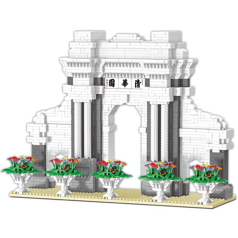 FUN IMAGINATION LZ8032 8032 non  VƯỜN THANH HOA bộ đồ chơi xếp lắp ráp ghép mô hình Buildings TSINGHUA CAMPUS 3315 khối