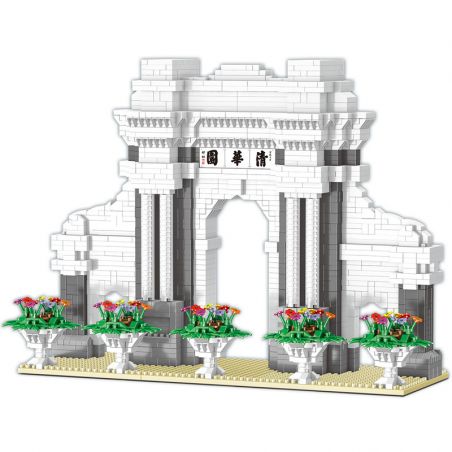 FUN IMAGINATION LZ8032 8032 non  VƯỜN THANH HOA bộ đồ chơi xếp lắp ráp ghép mô hình Buildings TSINGHUA CAMPUS 3315 khối