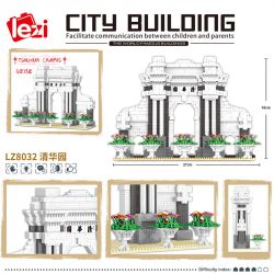 FUN IMAGINATION LZ8032 8032 non  VƯỜN THANH HOA bộ đồ chơi xếp lắp ráp ghép mô hình Buildings TSINGHUA CAMPUS 3315 khối