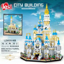 FUN IMAGINATION LZ8028 8028 non  LÂU ĐÀI DISNEY bộ đồ chơi xếp lắp ráp ghép mô hình Buildings EIFFEL TOWER 5297 khối