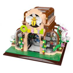 ZHEGAO 00419 non  NHÀ PHONG LAN bộ đồ chơi xếp lắp ráp ghép mô hình Modular Buildings ORCHID GREEN HOUSE Mô Hình Nhà Cửa 2183 khối
