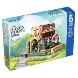 ZHEGAO 00419 non  NHÀ PHONG LAN bộ đồ chơi xếp lắp ráp ghép mô hình Modular Buildings ORCHID GREEN HOUSE Mô Hình Nhà Cửa 2183 khối