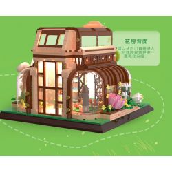 ZHEGAO 00419 non  NHÀ PHONG LAN bộ đồ chơi xếp lắp ráp ghép mô hình Modular Buildings ORCHID GREEN HOUSE Mô Hình Nhà Cửa 2183 khối