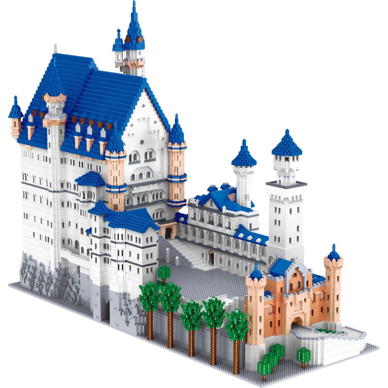 FUN IMAGINATION LZ8020 8020 non  LÂU ĐÀI NEUSCHWANSTEIN bộ đồ chơi xếp lắp ráp ghép mô hình Buildings NEW SWAN STONE CASTLE 11810 khối