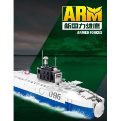 Kazi KY84162 84162 non  ĐẠI BÀNG SỨC MẠNH QUỐC GIA MỚI TÀU NGẦM TẤN CÔNG HẠT NHÂN TYPE 095 bộ đồ chơi xếp lắp ráp ghép mô hình Military Army ALL MILITARY FORCES ARE DEPLOYED Quân Sự Bộ Đội 329 khối
