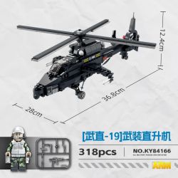 Kazi KY84166 84166 non  ĐẠI BÀNG SỨC MẠNH QUỐC GIA MỚI TRỰC THĂNG VŨ TRANG WUZHI-19 bộ đồ chơi xếp lắp ráp ghép mô hình Military Army ALL MILITARY FORCES ARE DEPLOYED Quân Sự Bộ Đội 318 khối
