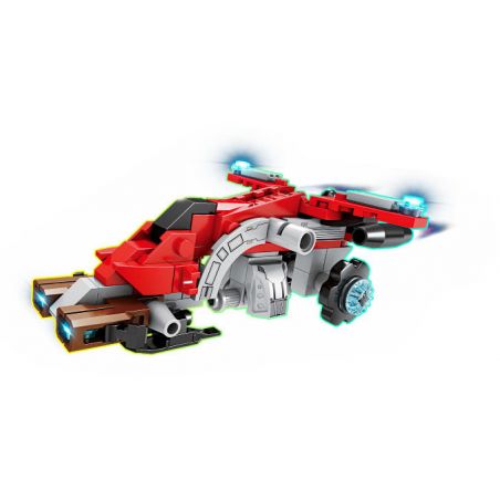 Bozhi 81052 non  HẠM ĐỘI THÁM HIỂM KHÔNG GIAN MÁY BAY CHIẾN ĐẤU RED BIRD bộ đồ chơi xếp lắp ráp ghép mô hình ADVENTURER FLEET 92 khối