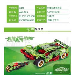 LEIBAO 8371 non  XE PHÓNG CÔNG NGHỆ bộ đồ chơi xếp lắp ráp ghép mô hình  Kỹ Thuật Công Nghệ Cao Mô Hình Phương Tiện 460 khối