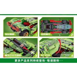 LEIBAO 8371 non  XE PHÓNG CÔNG NGHỆ bộ đồ chơi xếp lắp ráp ghép mô hình  Kỹ Thuật Công Nghệ Cao Mô Hình Phương Tiện 460 khối