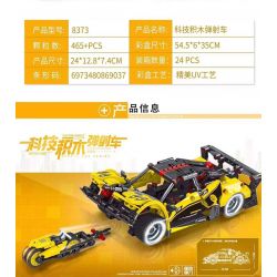 LEIBAO 8373 non  XE PHÓNG CÔNG NGHỆ bộ đồ chơi xếp lắp ráp ghép mô hình  Kỹ Thuật Công Nghệ Cao Mô Hình Phương Tiện 465 khối