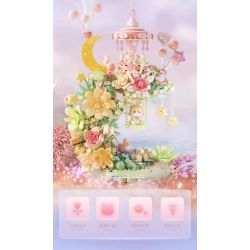 SEMBO 611082 non  SHOP HOA DƯỚI TRĂNG bộ đồ chơi xếp lắp ráp ghép mô hình FLOWERS AND MOON 1300 khối