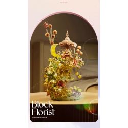 SEMBO 611082 non  SHOP HOA DƯỚI TRĂNG bộ đồ chơi xếp lắp ráp ghép mô hình FLOWERS AND MOON 1300 khối