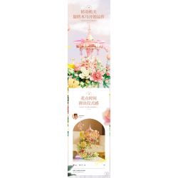 SEMBO 611082 non  SHOP HOA DƯỚI TRĂNG bộ đồ chơi xếp lắp ráp ghép mô hình FLOWERS AND MOON 1300 khối