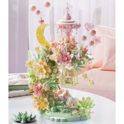 SEMBO 611082 non  SHOP HOA DƯỚI TRĂNG bộ đồ chơi xếp lắp ráp ghép mô hình FLOWERS AND MOON 1300 khối