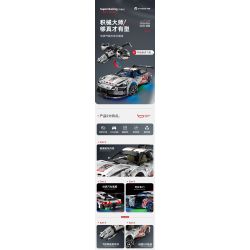 IM.MASTER QIHUI 9821 non  BẬC THẦY MÁY MÓC XE THỂ THAO PORSCHE tỷ lệ 1:10 bộ đồ chơi xếp lắp ráp ghép mô hình  Kỹ Thuật Công Nghệ Cao Mô Hình Phương Tiện 1861 khối