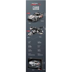 IM.MASTER QIHUI 9821 non  BẬC THẦY MÁY MÓC XE THỂ THAO PORSCHE tỷ lệ 1:10 bộ đồ chơi xếp lắp ráp ghép mô hình  Kỹ Thuật Công Nghệ Cao Mô Hình Phương Tiện 1861 khối