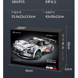 IM.MASTER QIHUI 9821 non  BẬC THẦY MÁY MÓC XE THỂ THAO PORSCHE tỷ lệ 1:10 bộ đồ chơi xếp lắp ráp ghép mô hình  Kỹ Thuật Công Nghệ Cao Mô Hình Phương Tiện 1861 khối